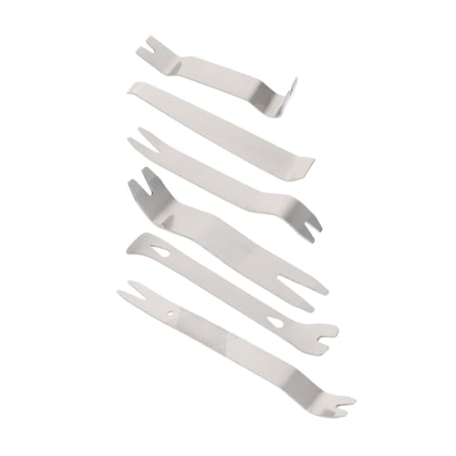 AUTSUPPL 6 Stück Teiliges Edelstahl Brecheisen Auto Demontage Werkzeug mit Anti kratz Design für Türverkleidung Audio Ausbau und Verkleidung Montage Leicht Langlebig Kratzfrei von AUTSUPPL