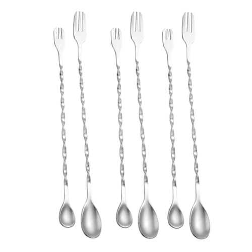 AUTSUPPL 6 Stück Teiliges Edelstahl Rührlöffel für Cocktails Ergonomischer Langer Stiel Bar löffel zum Mischen Dessert Kaffeelöffel mit Glatter Oberfläche Leicht zu Reinigen AUTSUPPL 6 Stück Teiliges Edelstahl Rührlöffel für Cocktails Ergonomischer Langer Stiel Bar löffel zum Mischen Dessert Kaffeelöffel mit Glatter Oberfläche Leicht zu Reinigen von AUTSUPPL