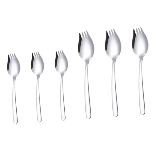 AUTSUPPL 6 Stück Teiliges Edelstahl Sporks Robuste Dessert Salatlöffel Vielseitig für Picknick und Zuhause Große und Kleine Spülmaschinenfest Klassisch Silberfarben AUTSUPPL 6 Stück Teiliges Edelstahl Sporks Robuste Dessert Salatlöffel Vielseitig für Picknick und Zuhause Große und Kleine Spülmaschinenfest Klassisch Silberfarben von AUTSUPPL