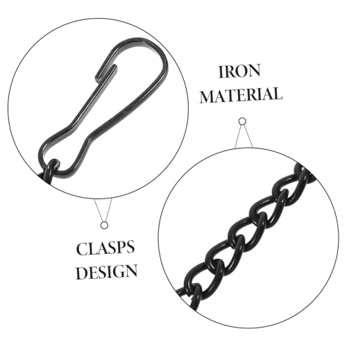 AUTSUPPL 6 Stück Teiliges Metallkette mit Haken Verstellbare Aufhängeketten für Pflanzen Bilder Schilder und Dekorationen Robuste Schwarze Gliederkette für Garten Vogelhäuser und Laternen AUTSUPPL 6 Stück Teiliges Metallkette mit Haken Verstellbare Aufhängeketten für Pflanzen Bilder Schilder und Dekorationen Robuste Schwarze Gliederkette für Garten Vogelhäuser und Laternen von AUTSUPPL