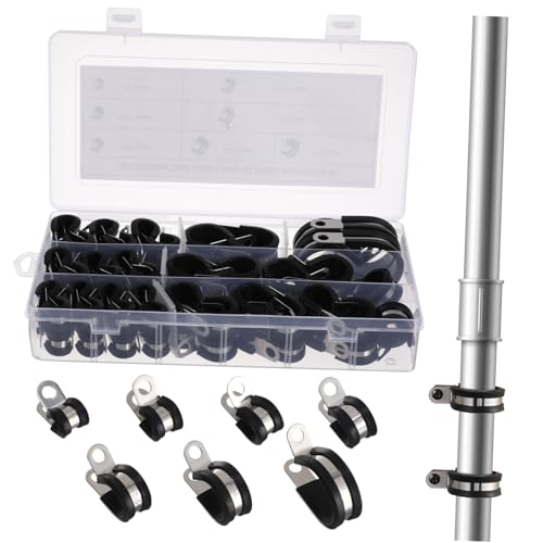 AUTSUPPL 72 Stück Teiliges Edelstahl Rohrklemmen mit Dichtungslippe Langlebige Kabelschellen für Vielseitige Befestigung und Zuverlässigen Halt bei Heimwerker Industrie und AUTSUPPL 72 Stück Teiliges Edelstahl Rohrklemmen mit Dichtungslippe Langlebige Kabelschellen für Vielseitige Befestigung und Zuverlässigen Halt bei Heimwerker Industrie und von AUTSUPPL