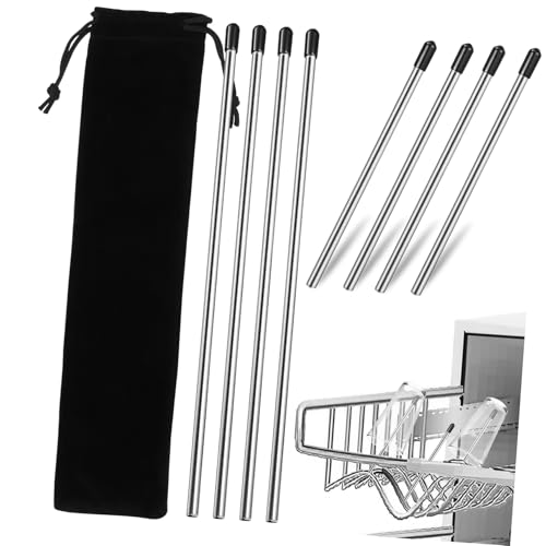 AUTSUPPL 8 Stück Teiliges Edelstahl Spülmaschineneinsatz Flaschenabtropfgestell in Rostfrei Stabiler Stäbchenhalter für Glasflaschen Weinflaschen Sektgläser Kompatibel mit Meisten von AUTSUPPL