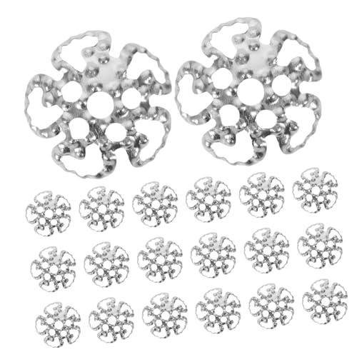 AUTSUPPL 800 Stück Vintage Blumen Metall Perlenkappen mit Filigranem Schneeflockenmuster Langlebige Spacer Caps für Armbänder Ohrringe Schmuckherstellung DIY Zubehör von AUTSUPPL