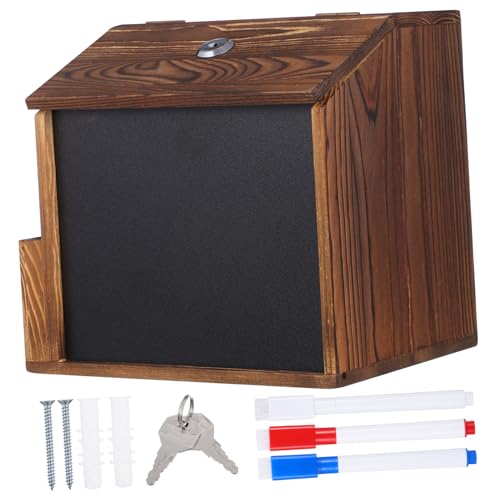 AUTSUPPL Abschließbare Holz Spendenbox Wandmontage Kummerkasten mit Seitentasche für Stifte und Formulare Nicht Transparent Sichere Sammelbox für Vorschläge Wahl und Fundraising in Büro AUTSUPPL Abschließbare Holz Spendenbox Wandmontage Kummerkasten mit Seitentasche für Stifte und Formulare Nicht Transparent Sichere Sammelbox für Vorschläge Wahl und Fundraising in Büro von AUTSUPPL