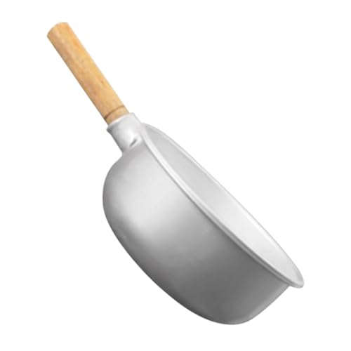 AUTSUPPL Aluminium Wasserschöpfer mit Langem Holzgriff Außendurchmesser Multifunktionale Küchenschöpfkelle für Bad Garten Dusche und Kochen Langlebig und Rutschfest von AUTSUPPL