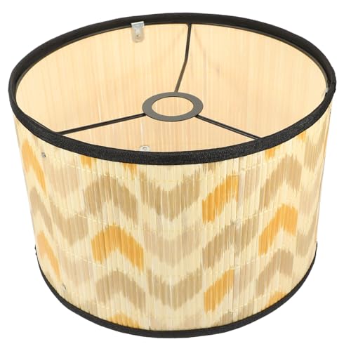 AUTSUPPL Boho Lampenschirm mit Malerei Muster Dekorative Hängeleuchte für Wohnzimmer Schlafzimmer Multifunktional Natürliche Retro Deckenlampe Zubehör von AUTSUPPL