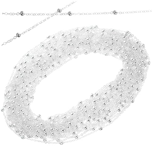 AUTSUPPL DIY Ketten Schmuckherstellung Silberne Metallkette für Halsketten Armbänder Choker Schmuck Zubehör für Basteln und Ersatz AUTSUPPL DIY Ketten Schmuckherstellung Silberne Metallkette für Halsketten Armbänder Choker Schmuck Zubehör für Basteln und Ersatz von AUTSUPPL