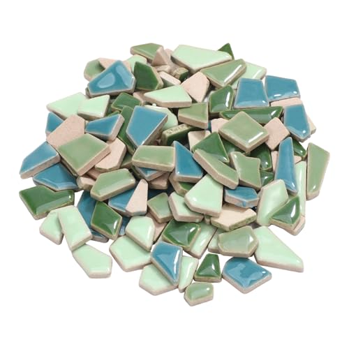 AUTSUPPL DIY Mosaiksteine Keramiksteine Bunte Glasiert Bruchstücke Langlebig für Basteln Heimdekoration Garten Kunst Handwerk von AUTSUPPL