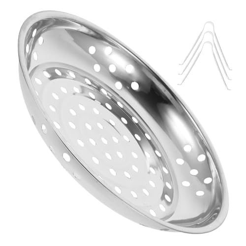 AUTSUPPL Edelstahl Dämpfeinsatz mit Füßen Langlebiges Dampfgareinsatz Tablett für Kochtöpfe Leichtes Praktisches Dämpfgestell für Dämpfen von Knödeln Gemüse Fisch und Meeresfrüchten von AUTSUPPL
