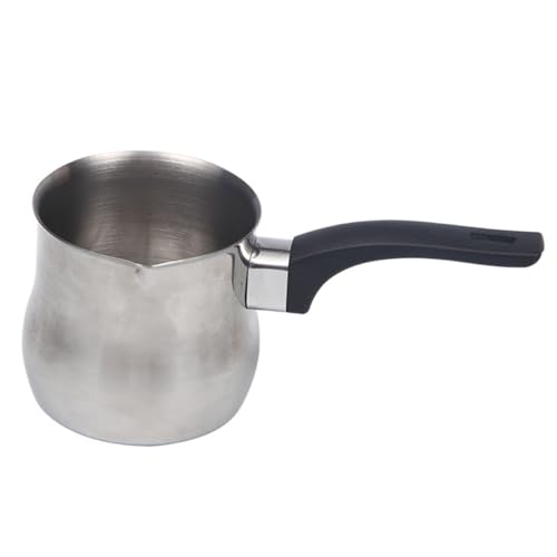 AUTSUPPL Edelstahl Milchaufschäumkännchen Polierter Milchaufschäumer Zylinder mit Komfortablem Griff Langlebig und Leicht zu Reinigen für Espresso und Cappuccino Zubereitung von AUTSUPPL