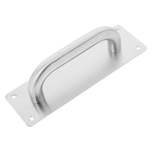 AUTSUPPL Edelstahl Türgriff Push pull mit Sicherheitsschutzplatte Robustes Kleines Modell Einfache Bedienung Vielseitig Einsetzbar für Wohn Geschäftstüren Langlebig und Benutzerfreundlich von AUTSUPPL