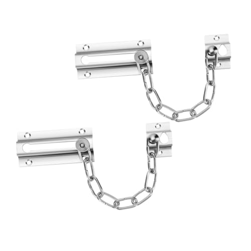 AUTSUPPL Edelstahl Türkette Sicherheitsschloss mit Verstärktem Türriegel und Sicherheitsknopf Rostfrei Einbruchschutz für Haustür und Wohnungstür Innen Zuverlässiger Türschutz von AUTSUPPL