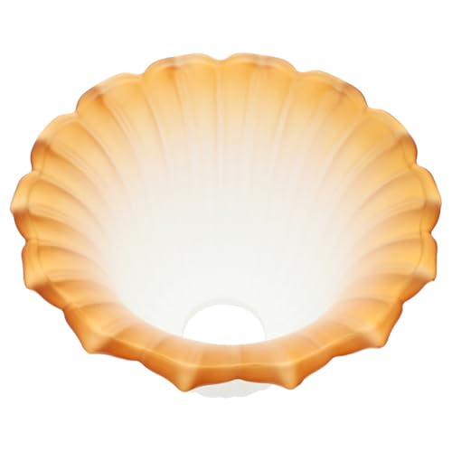 AUTSUPPL Europäischer Lampenschirm aus Hochwertigem Glas Transparenter Lampenabdeckung mit Mittelloch Eleganter Lampenschirm für Pendelleuchte und Tischlampe Langlebiges Lampenzubehör von AUTSUPPL