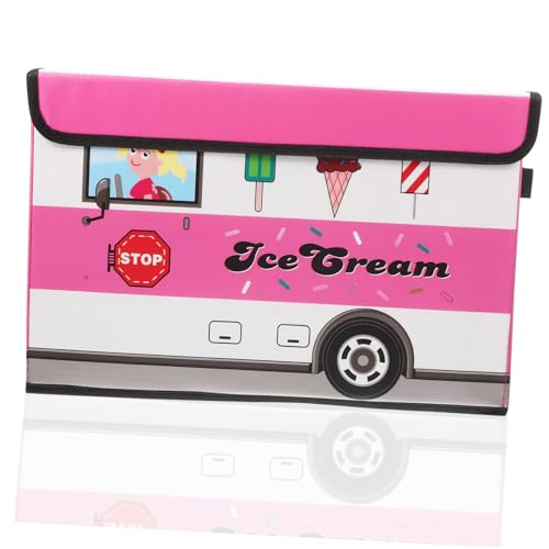 AUTSUPPL Faltbare Aufbewahrungsbox für Kleidung Organizer mit Deckel Robuste Cartoon Sammelbox für Snacks und Kleidung Japanisches Design Rosa Eiscreme AUTSUPPL Faltbare Aufbewahrungsbox für Kleidung Organizer mit Deckel Robuste Cartoon Sammelbox für Snacks und Kleidung Japanisches Design Rosa Eiscreme von AUTSUPPL