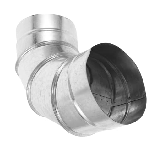 AUTSUPPL Galvanisierter Bogen Ofenrohr aus Eisen Langlebiger Kaminbogen für Küchenlüftung Kompakter Spiralschlauch als Abgasrohrverlängerung Maßgeschneidert für Dunstabzugshauben und von AUTSUPPL