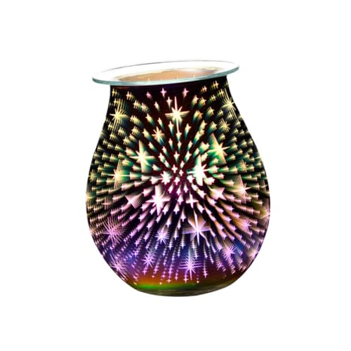 AUTSUPPL Glas Duftlampe Elektrisch mit Farbwechsel LED Stilvoller Aromadiffusor und Vase Dekorativer Raumduftspender Sicher und Leicht zu Reinigen Geeignet für Zuhause und Büro von AUTSUPPL