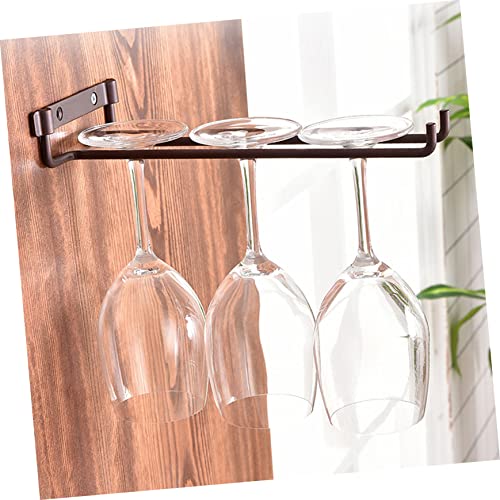 AUTSUPPL Hängendes Weinglasregal aus Eisen in Bronze Wandhalter für Stielgläser Stabiler Weinbecherhalter zur Deckenmontage Platzsparendes Display für Bar Küche Party Eleganter von AUTSUPPL