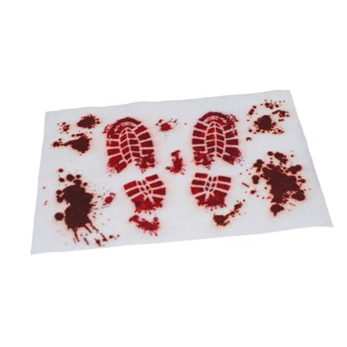 AUTSUPPL Halloween Türmatte rutschfest Blutiges Retro-Design Weicher Teppich für Eingangsbereich Wohnzimmer Schlafzimmer Badezimmer Dekorative Stabile Bodenmatte für Halloween von AUTSUPPL