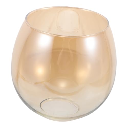 AUTSUPPL Handgeblasener Glas Lampenschirm Ersatz aus Hitzebeständigem Borosilikatglas Ambere Glaslampenschale für Wand und Pendelleuchten Vielseitig Einsetzbar Helles Licht für Wohnzimmer von AUTSUPPL