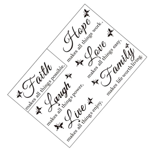 AUTSUPPL Inspirierende Englische Alphabet Wandtattoos aus Wasserfestem PVC Selbstklebend Einfach Anzubringen Dekorative Wandaufkleber für Wohnzimmer Schlafzimmer Babyzimmer Motivierende von AUTSUPPL