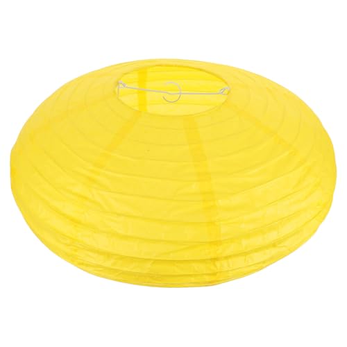 AUTSUPPL Japanische Papierlaterne Lampion Stilvoller Handgefertigter Lampenschirm in Zitronengelb Dekorative Hängelampe für Frühlingsfeste Hochzeiten Partys und Wohnräume von AUTSUPPL