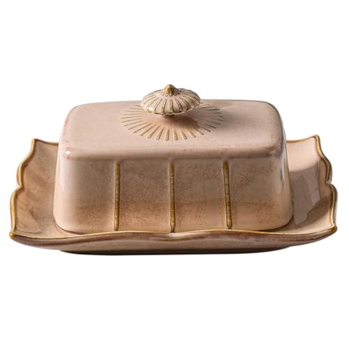 AUTSUPPL Keramik Butterdose mit Deckel Rechteckiges Dessert und Buttertablett Mikrowellen und Kühlschrankgeeignet Luftdicht für Frische Lebensmittel Langlebiges Küchenaccessoire für Snacks AUTSUPPL Keramik Butterdose mit Deckel Rechteckiges Dessert und Buttertablett Mikrowellen und Kühlschrankgeeignet Luftdicht für Frische Lebensmittel Langlebiges Küchenaccessoire für Snacks von AUTSUPPL