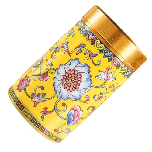 AUTSUPPL Keramik Teedose mit Edel Emaille Gelb Luftdichter Porzellan Vorratsbehälter für Losen Tee Staubgeschützt Langlebig zur Frischebewahrung von Tee und Kaffee AUTSUPPL Keramik Teedose mit Edel Emaille Gelb Luftdichter Porzellan Vorratsbehälter für Losen Tee Staubgeschützt Langlebig zur Frischebewahrung von Tee und Kaffee von AUTSUPPL