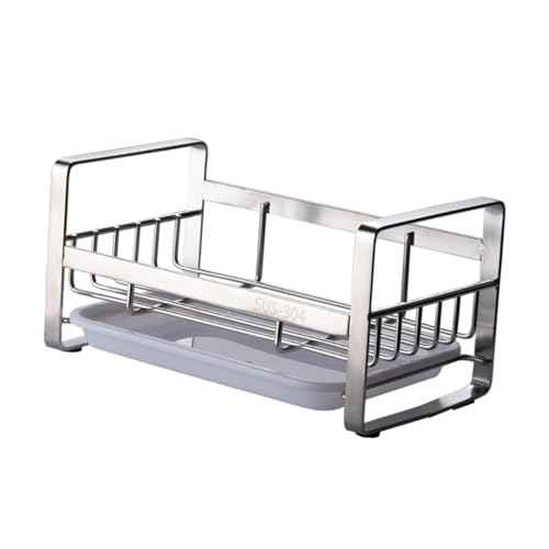 AUTSUPPL Küchen Spülbecken Organizer Edelstahl mit Abtropfschale Korrosionsbeständiger Aufbewahrungsständer für Schwamm und Reinigungsutensilien Abnehmbar Einfach zu AUTSUPPL Küchen Spülbecken Organizer Edelstahl mit Abtropfschale Korrosionsbeständiger Aufbewahrungsständer für Schwamm und Reinigungsutensilien Abnehmbar Einfach zu von AUTSUPPL