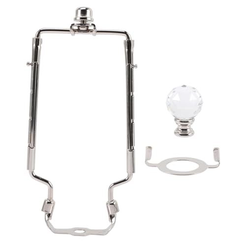 AUTSUPPL Lampenschirmhalterung Harfe Fassung Verstellbar für Tischlampe Silber Lampenschirm Befestigung Zubehör für Schreibtisch Steh Bodenlampen Reparatur und DIY Beleuchtungslösung von AUTSUPPL