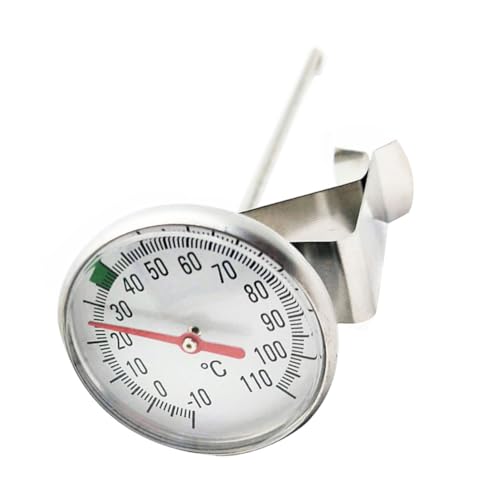 AUTSUPPL Lebensmittel Thermometer mit Edelstahl Sonde und Clip Schnelles Genaues Messgerät für Kaffee Milch Fleisch Wasser Geeignet für Küche Grill Bbq Temperaturbereich von AUTSUPPL