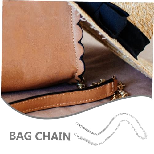 AUTSUPPL Metallkette Handtaschenriemen Verlängerung mit Perlen Schultergurt Ersatz für Umhängetasche Strapazierfähig Modisch Geeignet für DIY Taschen Geschenk für Damen von AUTSUPPL
