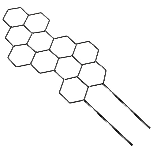 AUTSUPPL Metallpflanzengitter Honigwabenform Kletterhilfe Pflanzenstütze Klein Schwarz für Zimmerpflanzen und Kletterpflanzen Innen und Außen Rostbeständig Vielseitig für Blumen Gemüse von AUTSUPPL