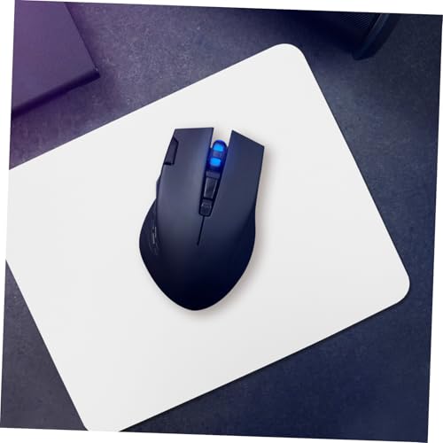 AUTSUPPL Mousepad aus Pu leder Rutschfeste Schreibtischmatte Glatte Oberfläche Verschleißfest und Robust Geeignet für Gaming und Büro Modernes Design in Weiß silber Kompakte für Laptop und von AUTSUPPL