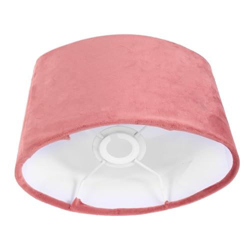 AUTSUPPL Ovaler Lampenschirm aus Samt für Tischlampe Dekorativer Stoff-lampenschirm in Braunrot Langlebig Einfach zu Montieren Passend für Leuchtmittel für Wohnzimmer Schlafzimmer und Küche von AUTSUPPL