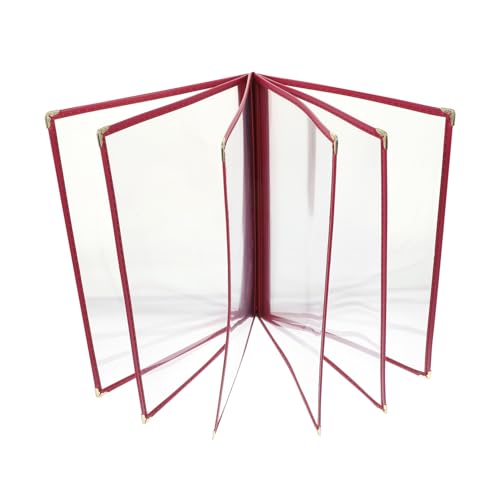 AUTSUPPL PVC Menühalter Transparent Flexibel Ölresistent Wiederverwendbar für Restaurant Bar Speisekarten Schutzhülle mit Seiten Rot AUTSUPPL PVC Menühalter Transparent Flexibel Ölresistent Wiederverwendbar für Restaurant Bar Speisekarten Schutzhülle mit Seiten Rot von AUTSUPPL