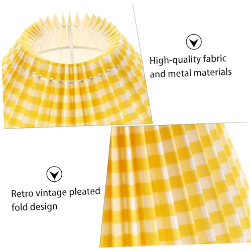 AUTSUPPL Plissee Lampenschirm Gelb Kariert Stoff Lampenschirm Fassform Tischlampe Zubehör Installieren Dekorativer für Wohnzimmer Schlafzimmer Büro AUTSUPPL Plissee Lampenschirm Gelb Kariert Stoff Lampenschirm Fassform Tischlampe Zubehör Installieren Dekorativer für Wohnzimmer Schlafzimmer Büro von AUTSUPPL