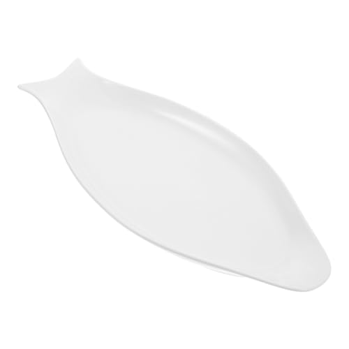 AUTSUPPL Reine Weiße Ovale Fischplatte aus Keramik mit Geprägtem Design Hitzebeständig für Haushalt Hotel Dampfgarfähige Servierplatte für Fischgerichte AUTSUPPL Reine Weiße Ovale Fischplatte aus Keramik mit Geprägtem Design Hitzebeständig für Haushalt Hotel Dampfgarfähige Servierplatte für Fischgerichte von AUTSUPPL