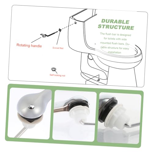 AUTSUPPL Retro Toilettenspülhebel Silber Universeller Spülgriff für Haushalts wc Langlebiger Bad zubehör Einfache Montage Passend für Seiten Frontmontage Stilvolle Baddekoration AUTSUPPL Retro Toilettenspülhebel Silber Universeller Spülgriff für Haushalts wc Langlebiger Bad zubehör Einfache Montage Passend für Seiten Frontmontage Stilvolle Baddekoration von AUTSUPPL