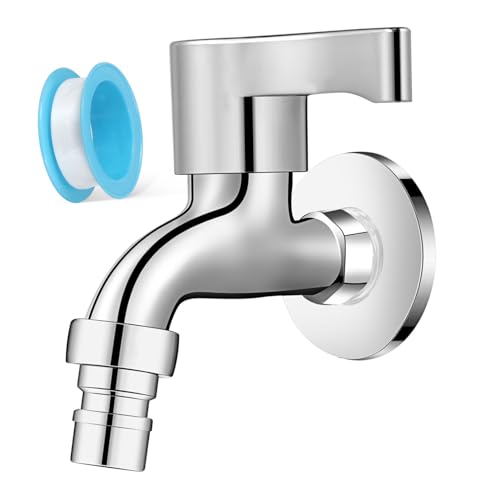 AUTSUPPL Robuster Wand Wasserhahn aus Legierungskupfer Langlebig und Druckbeständig mit Dichtungslosem Auslauf für Waschmaschine Außenbereich Geeignet Einfache Montage und AUTSUPPL Robuster Wand Wasserhahn aus Legierungskupfer Langlebig und Druckbeständig mit Dichtungslosem Auslauf für Waschmaschine Außenbereich Geeignet Einfache Montage und von AUTSUPPL