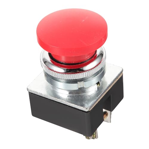 AUTSUPPL Roter Metall Druckknopf Schalter Pilzform Selbstzurückstellend Langlebiger Kunststoff Flacher Kopf für Elektrische Steuerung Geräte AUTSUPPL Roter Metall Druckknopf Schalter Pilzform Selbstzurückstellend Langlebiger Kunststoff Flacher Kopf für Elektrische Steuerung Geräte von AUTSUPPL