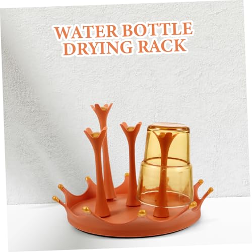 AUTSUPPL Rotierender Becherhalter mit Großer Kapazität Stilvolles Abtropfgestell für Kaffeetassen und Teetassen Platzsparendes Organizer-regal in Orange für Moderne Küchen Geeignet für von AUTSUPPL