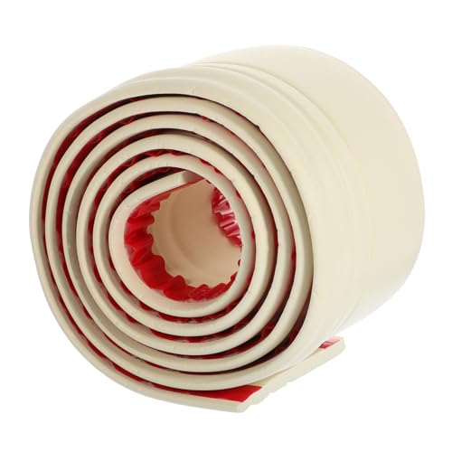AUTSUPPL Selbstklebende Sockelleiste Weiß Abdeckleiste Wandrand Dickes Abnehmbares Übergangsprofil für Küche Bad Wohnzimmer Büro Leicht zu Reinigen Markierungsfrei von AUTSUPPL