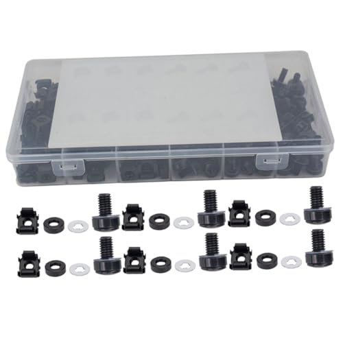 AUTSUPPL Server Rack Schrauben mit Cage Nuts Unterlegscheiben und Befestigungsschrauben aus Hochwertigem Teilig Schwarz Langlebig und Einfach zu Montieren für Schaltschränke AUTSUPPL Server Rack Schrauben mit Cage Nuts Unterlegscheiben und Befestigungsschrauben aus Hochwertigem Teilig Schwarz Langlebig und Einfach zu Montieren für Schaltschränke von AUTSUPPL