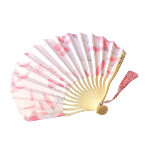 AUTSUPPL Sommerlicher Faltbarer Handfächer mit Baumwollstoff und Bambusgriff Dekorativer Japanischer Fächer in Leicht Tragbar Geeignet für Damen Geschenke Hochzeit Reise und Dekoration von AUTSUPPL