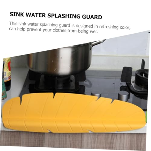 AUTSUPPL Spritzschutz Spüle Wasserspritzer Abweisplatte mit Saugnapf Küchen Splash Guard Wasserschutz Küchenhelfer Gelb von AUTSUPPL