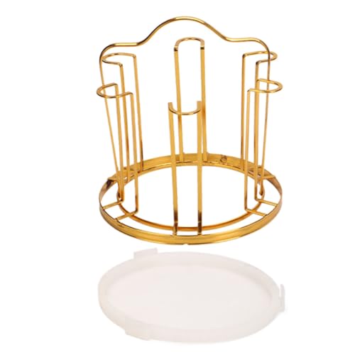 AUTSUPPL Stilvoller Runder Tassenhalter aus Robustem Eisen Platzsparendes und Dekoratives Cup Rack für Haushalt und Gastronomie Multifunktionaler Becherständer Flexibel Platzierbar Modernes von AUTSUPPL