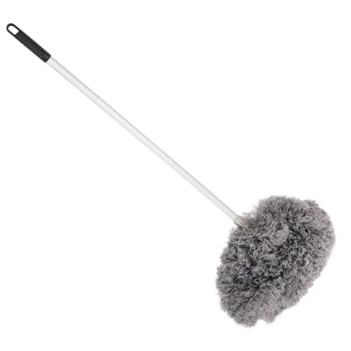 AUTSUPPL Teleskop Staubwedel mit Verlängerungsstiel Abnehmbarer Deckenventilator Reiniger mit Flauschiger Faser bürste für Hohe Decken Möbel und Ecken Ergonomischer Griff Aluminiumgriff von AUTSUPPL