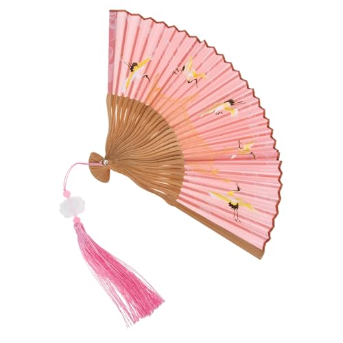 AUTSUPPL Vintage Fächer aus Premium Seide Handgefertigter Faltbarer Chinesischer Fächer mit Klassischem Muster Eleganter Satin-lüfter für Sommerkühlung und Wohnraumdekoration von AUTSUPPL