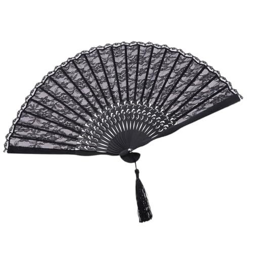 AUTSUPPL Vintage Faltbarer Handfächer Damen Schwarz Retro Chinesischer Stil Spitzendesign Kompakt Leicht Tragbar Für Bühne Alltag AUTSUPPL Vintage Faltbarer Handfächer Damen Schwarz Retro Chinesischer Stil Spitzendesign Kompakt Leicht Tragbar Für Bühne Alltag von AUTSUPPL