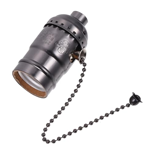 AUTSUPPL Vintage Lampensockel Aluminium Lampenfassung mit Zugschalter Perlschwarz Retro Lampenhalter für Küche Restaurant DIY Beleuchtung AUTSUPPL Vintage Lampensockel Aluminium Lampenfassung mit Zugschalter Perlschwarz Retro Lampenhalter für Küche Restaurant DIY Beleuchtung von AUTSUPPL